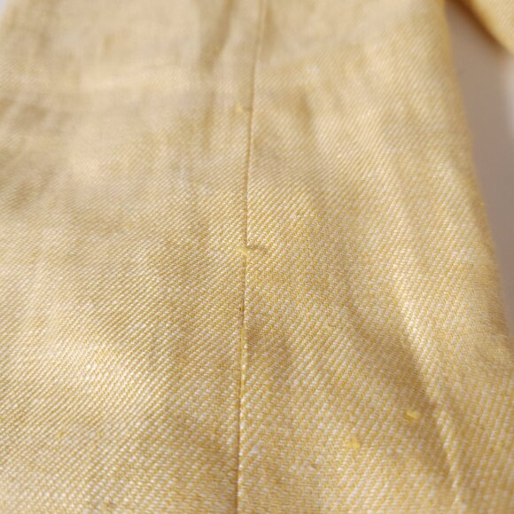 Talbots Womens Petite Linen Blazer 12P Yellow Lined Office Career Spring - Picture 11 of 15
